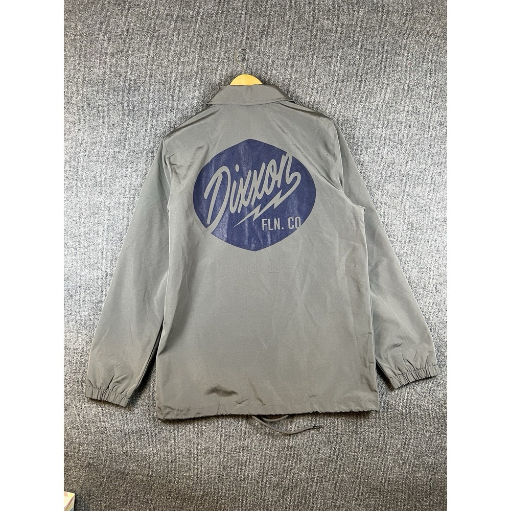 Dixxon Jacket Mens M Gray Garage Bomber Coaches Work Wear Button Snap